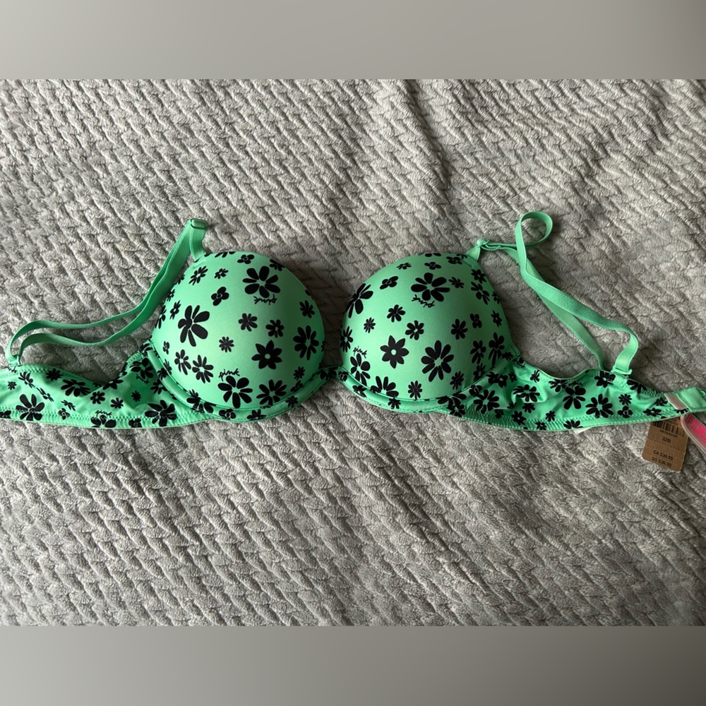 Floral push-up bra